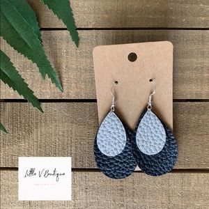 Handmade Faux Leather Earrings